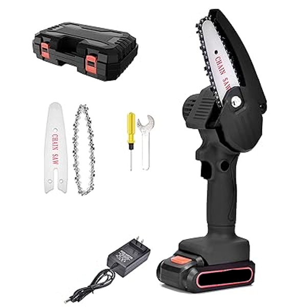Chainsaw Cordless Power Electric-Chain-Saws - 6 Inch Battery Powered Chainsaw,